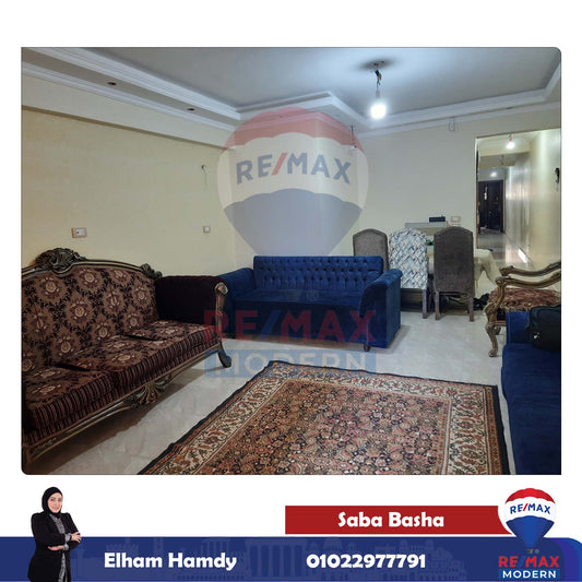 Apartment 130m for sale in Saba Pasha, steps away from Abu Qir Street - at a price of 2,700,000 EGP.